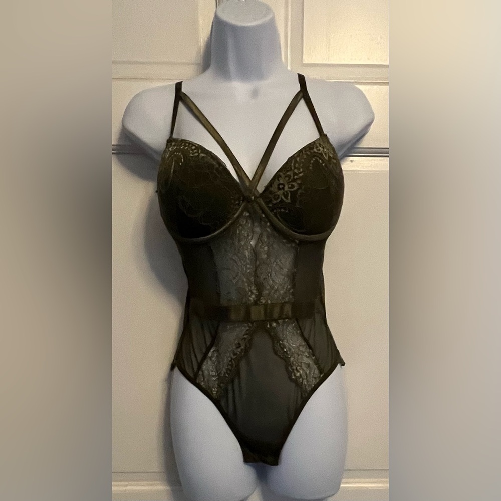 olive green Teddy (lingerie)